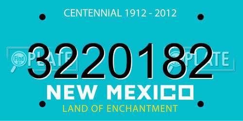 3220182 New Mexico License Plate