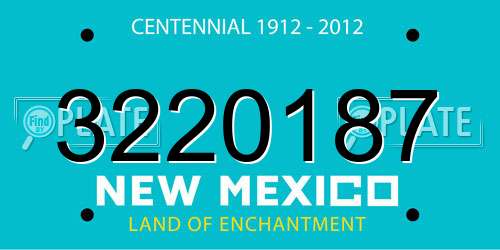 3220187 New Mexico License Plate