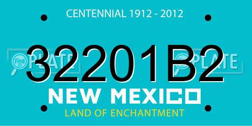 32201B2 New Mexico License Plate