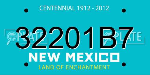 32201B7 New Mexico License Plate