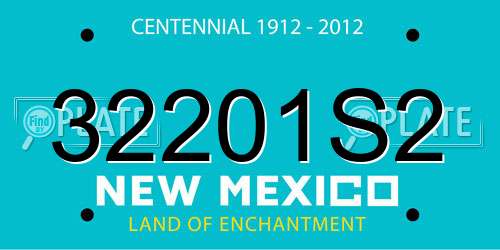 32201S2 New Mexico License Plate