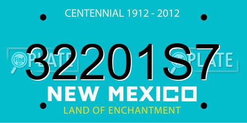 32201S7 New Mexico License Plate