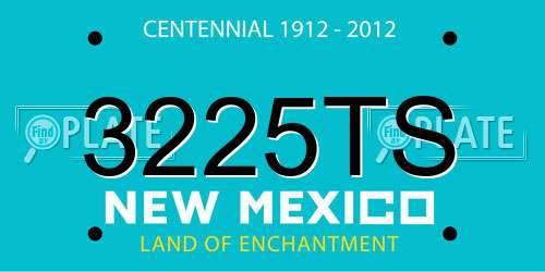 3225TS New Mexico License Plate