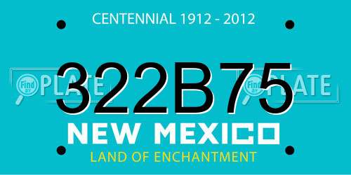 322B75 New Mexico License Plate