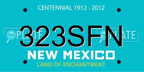 323SFN New Mexico License Plate