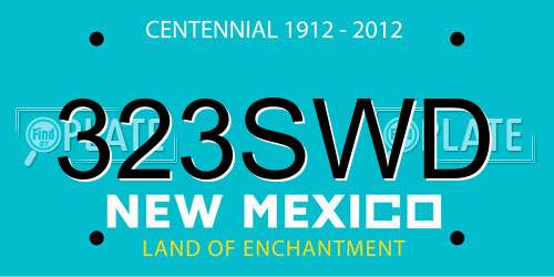 323SWD New Mexico License Plate