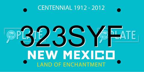 323SYF New Mexico License Plate