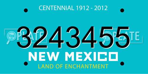 3243455 New Mexico License Plate