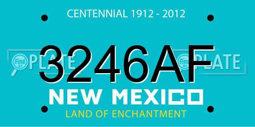 3246AF New Mexico License Plate