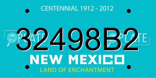 32498B2 New Mexico License Plate