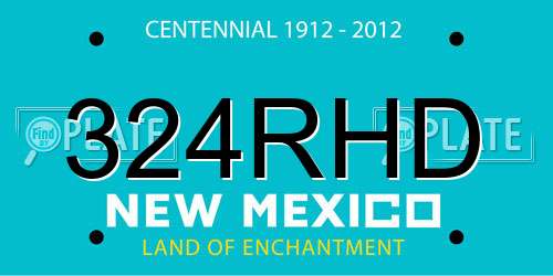 324RHD New Mexico License Plate