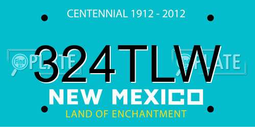 324TLW New Mexico License Plate