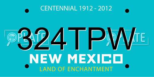 324TPW New Mexico License Plate
