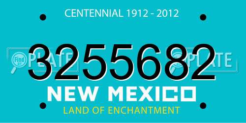 3255682 New Mexico License Plate