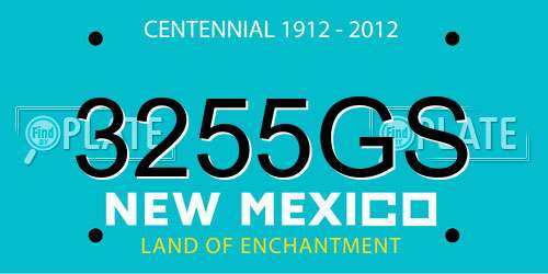 3255GS New Mexico License Plate