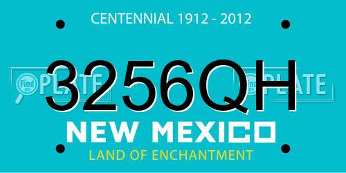 3256QH New Mexico License Plate