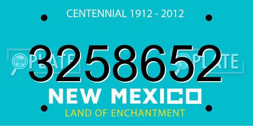 3258652 New Mexico License Plate