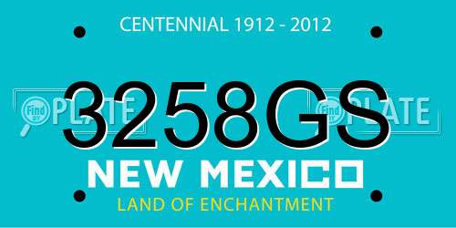 3258GS New Mexico License Plate