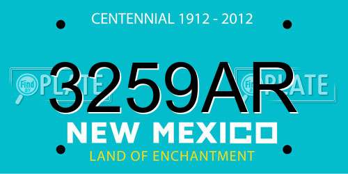 3259AR New Mexico License Plate