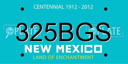 325BGS New Mexico License Plate