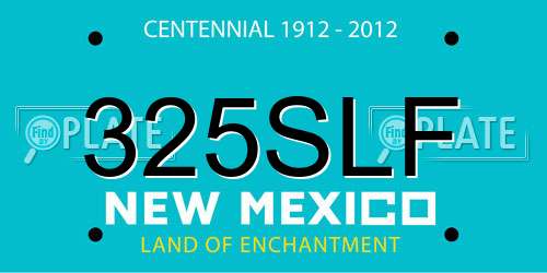 325SLF New Mexico License Plate