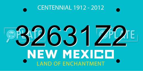 32631Z2 New Mexico License Plate