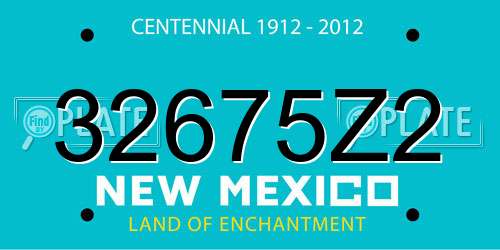 32675Z2 New Mexico License Plate