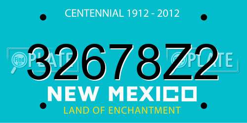 32678Z2 New Mexico License Plate