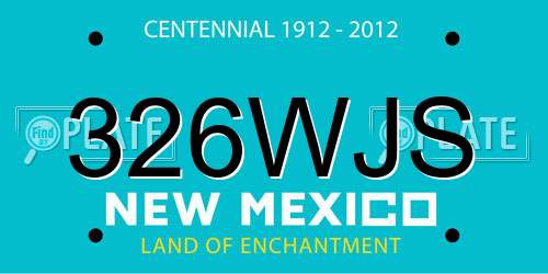326WJS New Mexico License Plate