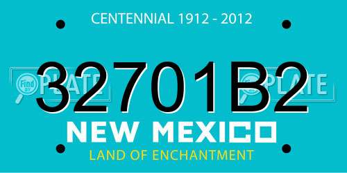 32701B2 New Mexico License Plate
