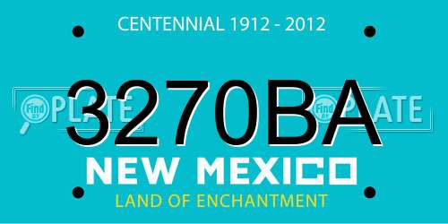 3270BA New Mexico License Plate