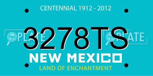 3278TS New Mexico License Plate