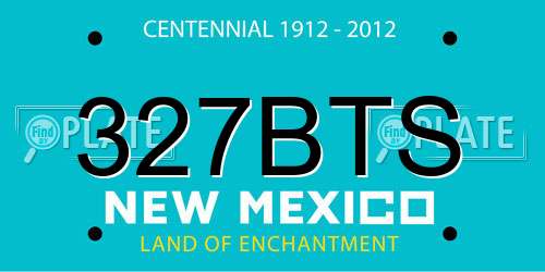 327BTS New Mexico License Plate