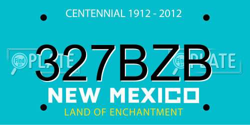 327BZB New Mexico License Plate