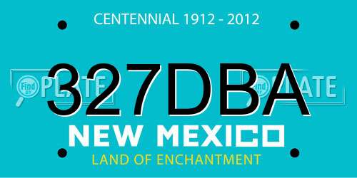 327DBA New Mexico License Plate