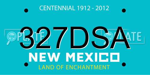 327DSA New Mexico License Plate