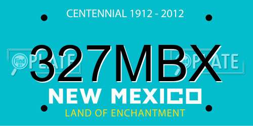 327MBX New Mexico License Plate