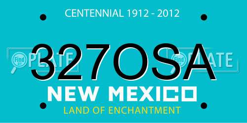 327OSA New Mexico License Plate