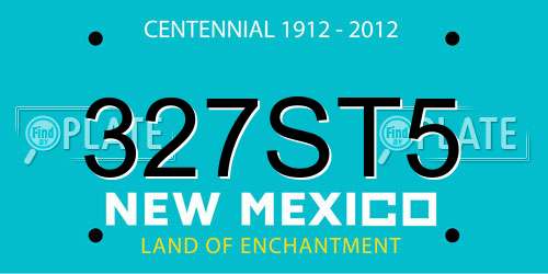 327ST5 New Mexico License Plate