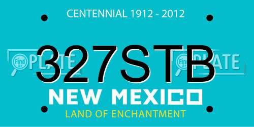327STB New Mexico License Plate