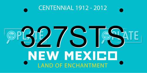 327STS New Mexico License Plate