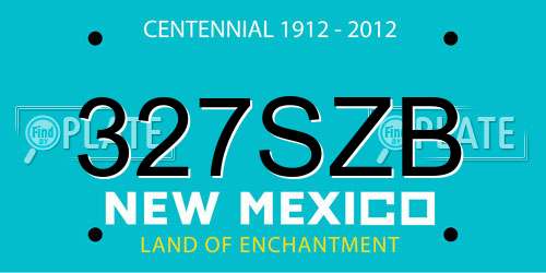 327SZB New Mexico License Plate