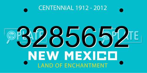 3285652 New Mexico License Plate
