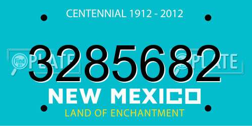 3285682 New Mexico License Plate