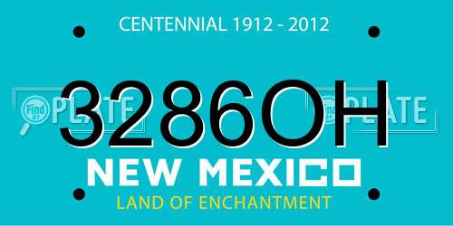 3286OH New Mexico License Plate