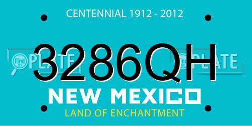 3286QH New Mexico License Plate