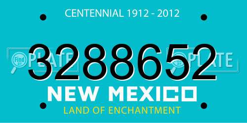 3288652 New Mexico License Plate