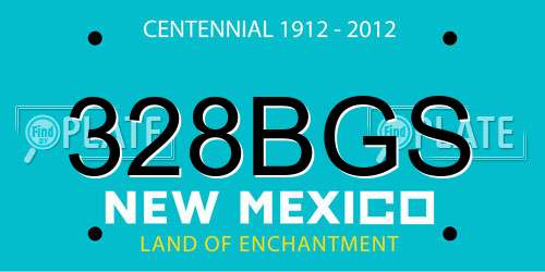 328BGS New Mexico License Plate