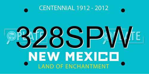 328SPW New Mexico License Plate