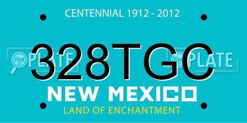 328TGC New Mexico License Plate